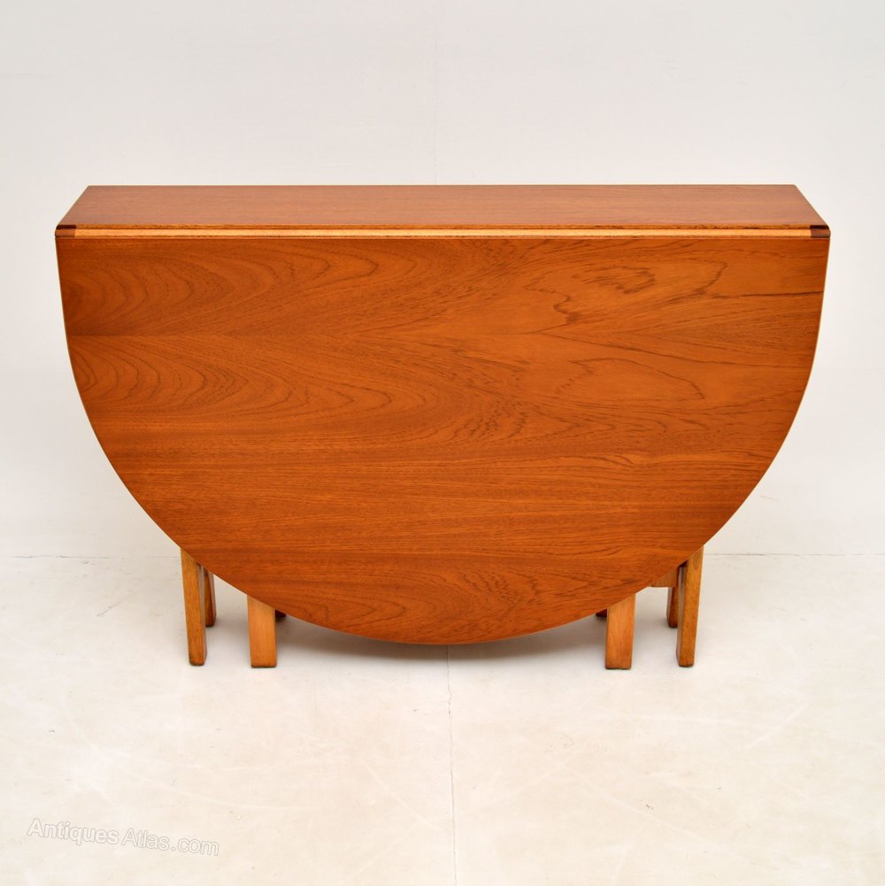 Antiques Atlas Vintage Teak Drop Leaf Dining Table