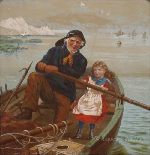 Antiques Atlas A Charming Victorian Painting Of Fisherfolk