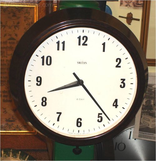 Antiques Atlas A Very Attractive Smiths 8 Day Wall Clock