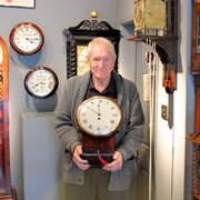 A Small English Fusee Drop-Dial Wall Clock