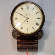 A Fusee, Drop-Dial Wall Clock With A Wooden Dial
