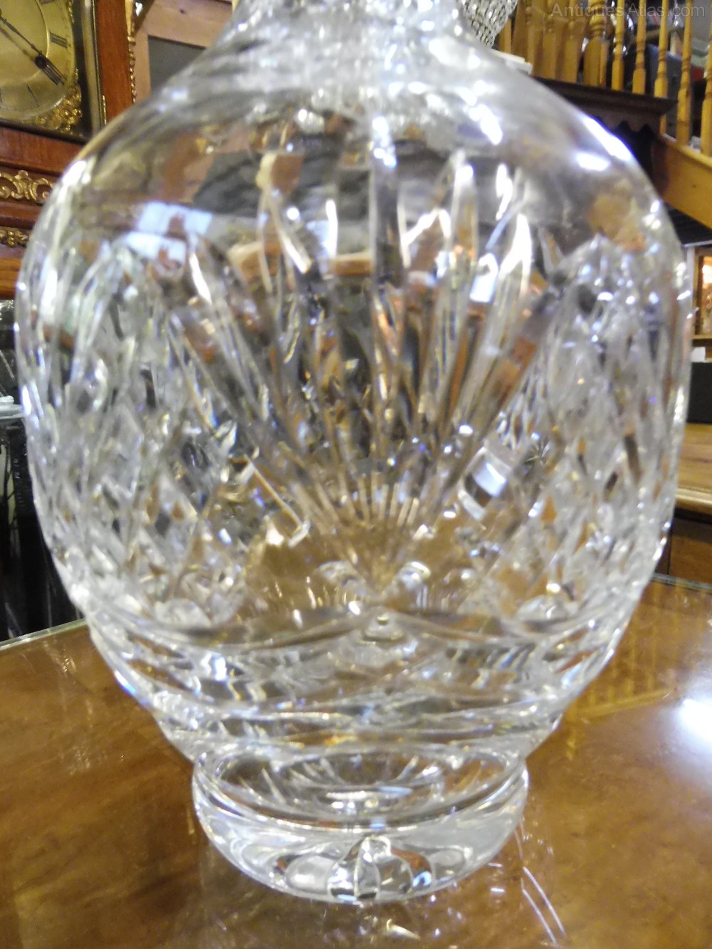Antiques Atlas Large Vintage Cut Glass Crystal Wine Decanter