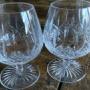 Pair of Edinburgh Crystal Brandy Slice Cut Glasses