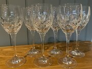 Set Of Six Royal Doulton Crystal Wine Glasses