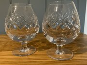 Pair Of Royal Doulton Crystal Brandy Balloons
