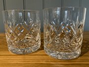Pair Of Royal Doulton Heavy Crystal Whiskey Glasses