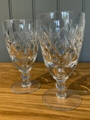 Pair Of Royal Doulton ( Webb ) Crystal Wine Glasses 
