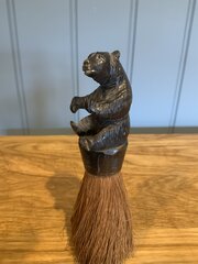 Black Forest Bear Hand Carved Clothes Brush