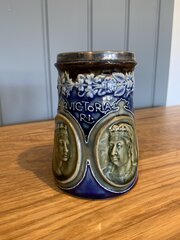 Doulton Lambeth Glazed Queen Victoria Jubilee Tankard