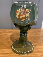 Antique Armorial Enamelled Roemer / Wine Goblet