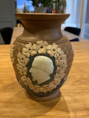 Doulton Lambeth Silicon Ware Vase Benjamin Disraeli