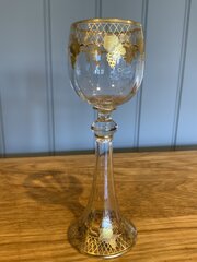 Superb Gilded Bohemian Chalice / Wine Glass 8ins