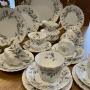 Royal Albert Brigadoon Fluted Gilted Full Tea Set 