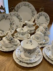 Royal Albert Brigadoon Fluted Gilted Full Tea Set 