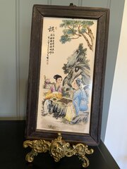Framed Chinese Porcelain Plaque