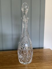 Tall Cut Glass Stuart Crystal Decanter And Stopper 