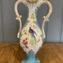 Antique Coalport Turquoise Ground Rococo Vase 