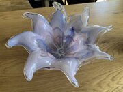 Lavorazione Arte Murano Glass Centerpiece Splash Bowl