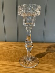 Stuart Crystal Heavy Cut Glass Candlestick