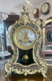 19th-century French Boulle Mantel Clock