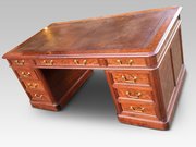 Mahogany Pedestal Desk . C 1860