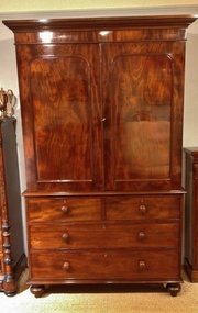  Linen Press In Mahogany