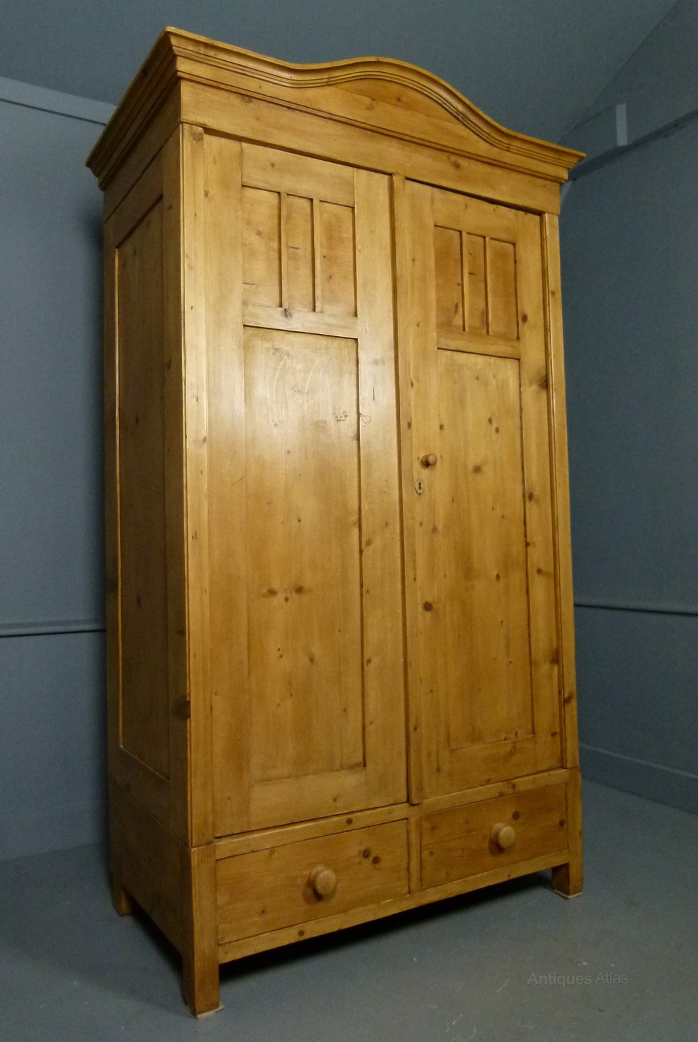 Edwardian French Pine Armoire / WardrobeKnockdown Antiques Atlas