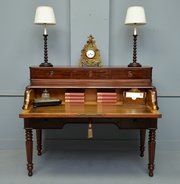 French Mahogany Roll-Top Cylinder Desk