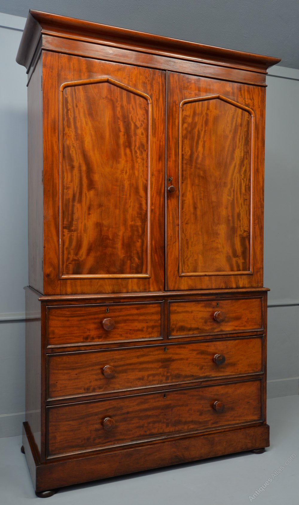 Handsome Regency Mahogany Linen Press Antiques Atlas