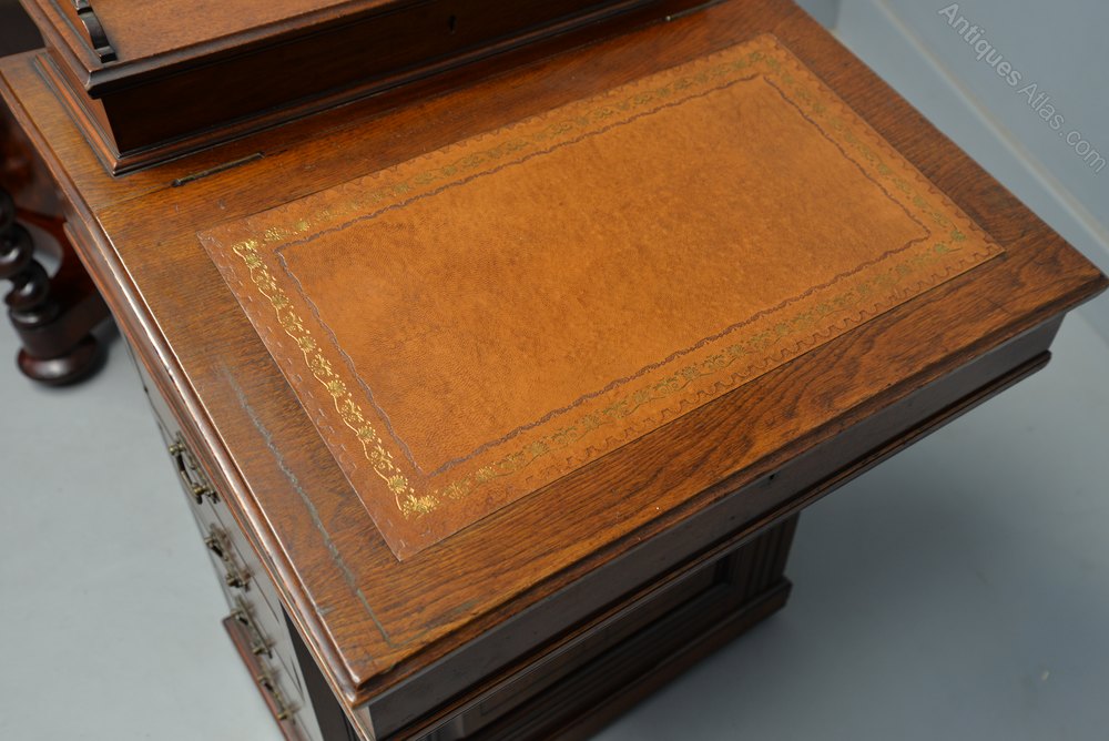 Late Victorian Oak Davenport Desk Antiques Atlas
