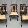 Six Chippendale Revival Mahogany Dining Chairs