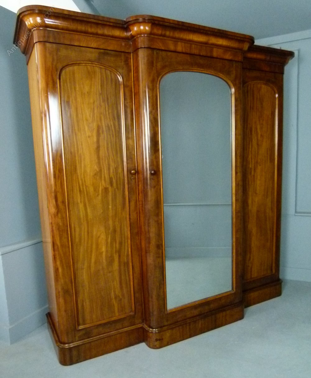 Victorian Mahogany Compactum Triple Wardrobe Antiques Atlas