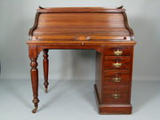 Victorian Mahogany Tambour Fronted Roll Top Desk