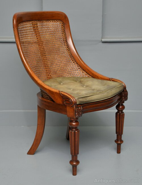 William IV Mahogany Bergere Library Chair C1830 as510a787 Antiques Atlas