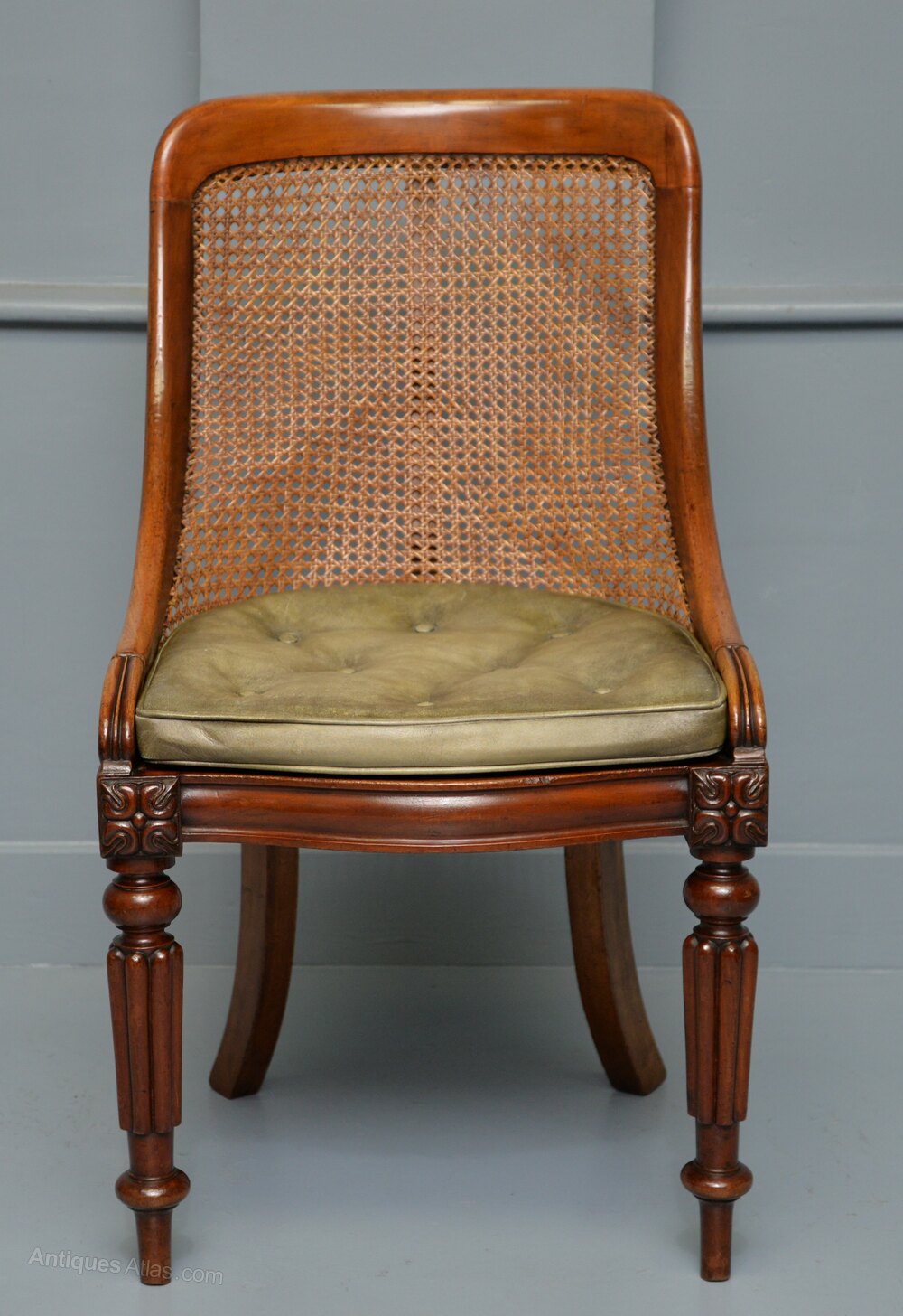 William IV Mahogany Bergere Library Chair C1830 as510a787 Antiques Atlas
