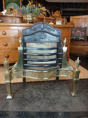 Elegant 18th C.English Brass & Iron Dog Grate.