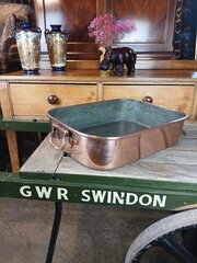 English 19th C  Country House Roasting Pan