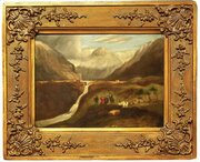Folk Art. Oil Painting. The Falls Of Ogwen N Wales