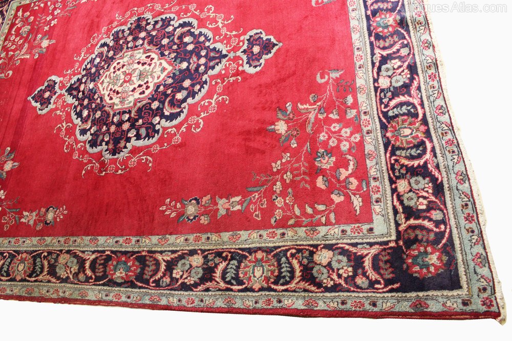 Antiques Atlas Large Vintage Red Ground Middle Eastern Carpet