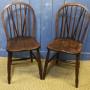 Pair of 19th Century Kitchen Stickback Windsor Cha