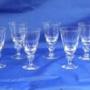 Set of 8 Glass Wine Goblets. Rummers.