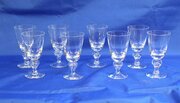 Set Of 8 Glass Wine Goblets. Rummers.