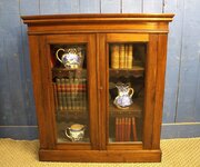 Small Mahogany Antique Bookcase Display Cabinet