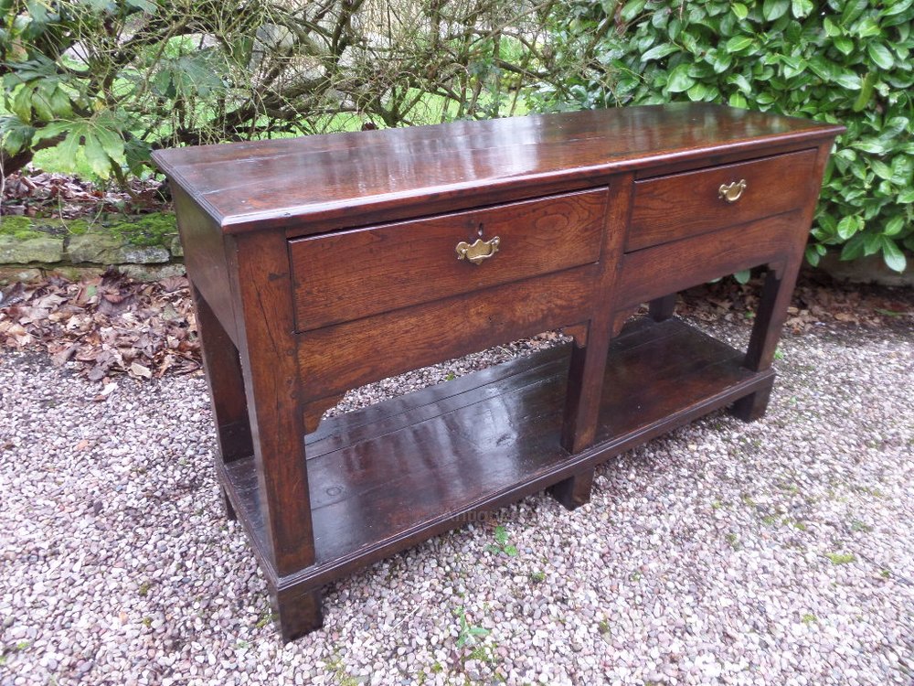 Antique 18thc Small Oak Potboard Dresser Base Antiques Atlas