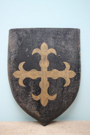 19th Century English Antique Armorial Shield.