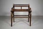 19th Century Shoolbred Antique Oak Hall Seat