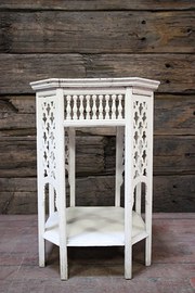 Antique Moorish Style Painted Side Table