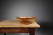  Beautiful Large English 19th Century Sycamore Dairy Bowl