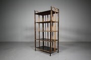 Decorative Antique Bamboo & Lacquered Pine Shelves