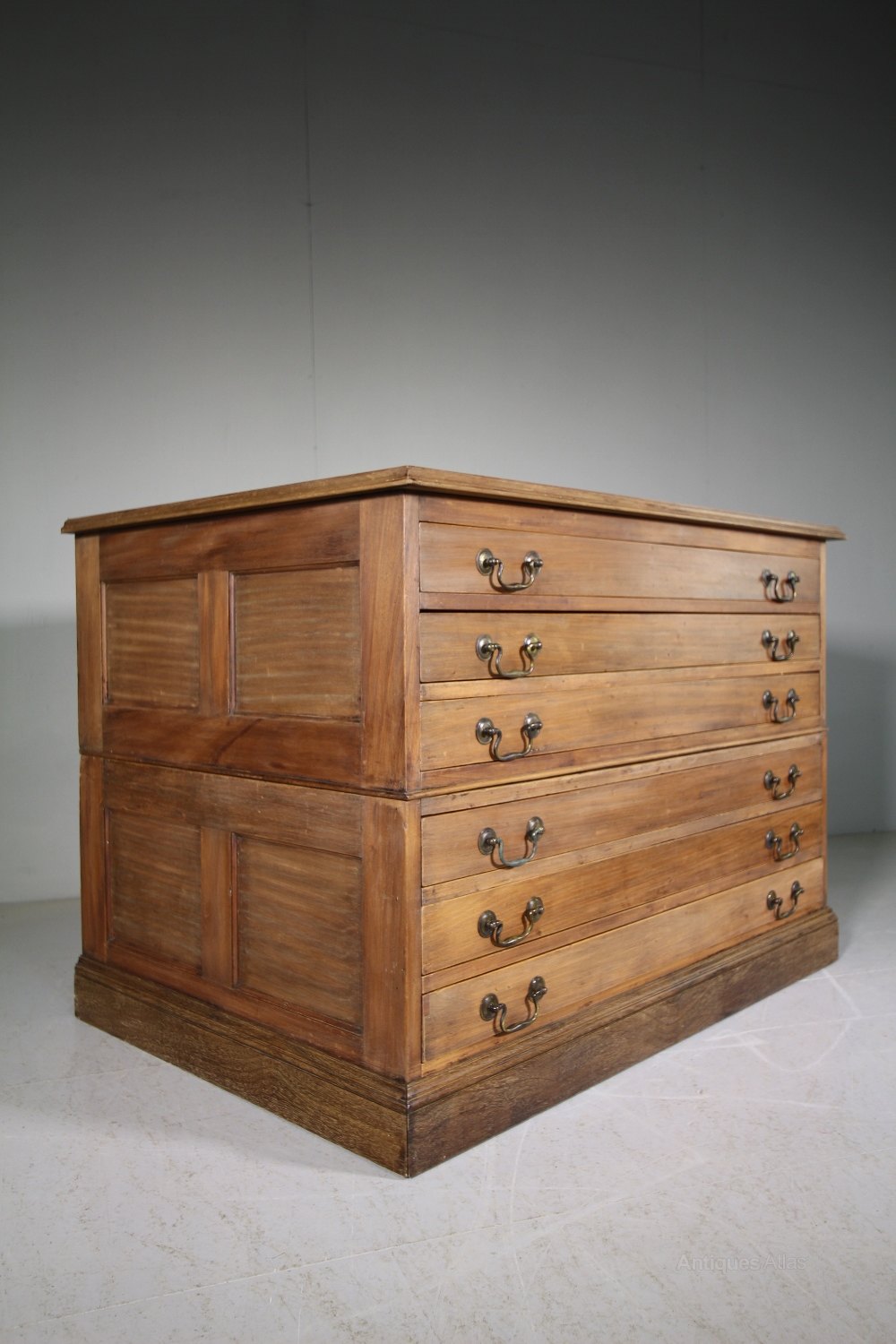 Edwardian Antique Walnut Plan Chest Of Drawers Antiques Atlas